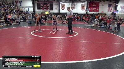 Quarterfinal - Max Sheehan, Mediapolis Youth Wrestling vs Lucas Greenslaugh, Keokuk Kids Wrestling Club