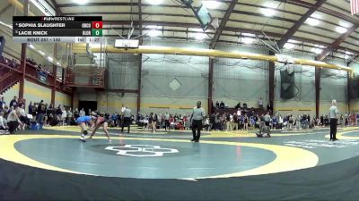 130 lbs Quarterfinal - Lacie Knick, Olentangy Orange vs Sophia Slaughter, Orange County HS