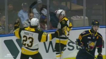 Brantford's Cooper Dennis Opens The Scoring With A Slick Backhand Finish