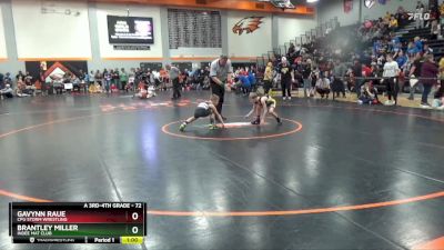 72 lbs 3rd Place Match - Brantley Miller, Indee Mat Club vs Gavynn Raue, CPU Storm Wrestling