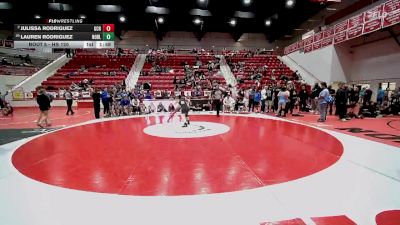 HS 120 lbs 1st Place Match - Lauren Rodriguez, NOBLE vs Julissa Rodriguez, Garden City HS