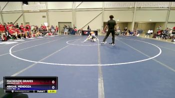 95 lbs Semis & 3rd Wb (16 Team) - Mackenzie Graves, Arkansas Red vs Abigail Mendoza, Texas Red