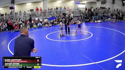 41 lbs 5th Place Match - Ilana Lightfoot, El Paso Wildcats Wrestling Club vs Hayden Byrne, Katy Area Wrestling Club