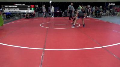 125 lbs 5th Place - Declan Brown, Lackawaxen vs Zach Derbyshire, Wilmington