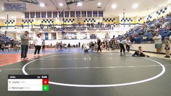 46 lbs Semifinal - Ronnie Leyba, Team Tulsa Wrestling Club vs Johnny Weisinger, Wyandotte Youth Wrestling