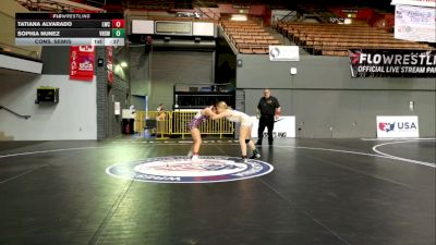 Junior Girls - 125 lbs Cons. Semis - Sophia Nunez, Ventura High School Wrestling vs Tatiana Alvarado, Legacy Wrestling Center