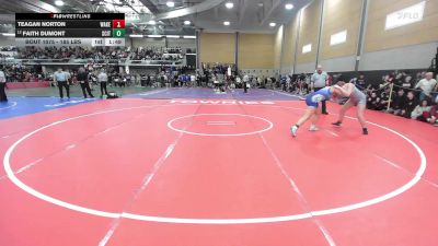 185 lbs Round Of 16 - Teagan Norton, Wakefield vs Faith Dumont, Scituate