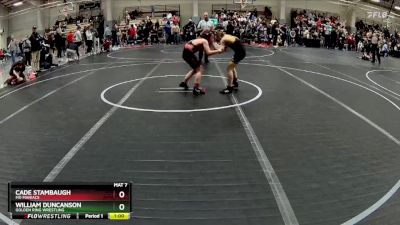 90 lbs Cons. Semi - William Duncanson, Golden Ring Wrestling vs Cade Stambaugh, MD Maniacs