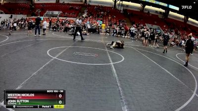 56 lbs Cons. Round 3 - John Sutton, Glenoak vs Weston Nicklos, Highland