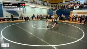 105 lbs. Champ. Round 2 - Rialee Boyd, Taylor County vs Makenzee McPherson, Francis Howell Central