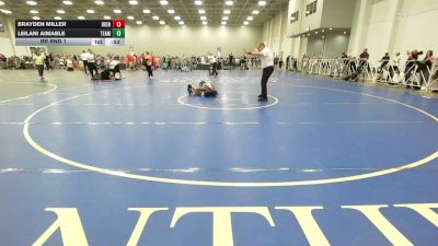 90 lbs Rr Rnd 1 - Brayden Miller, Iron Faith Gold - EL vs Leilani Aimable, Team Diamond Fish - EL