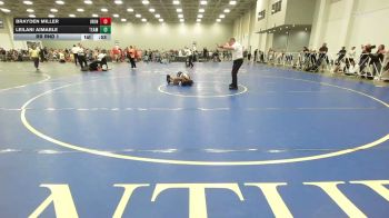 90 lbs Rr Rnd 1 - Brayden Miller, Iron Faith Gold - EL vs Leilani Aimable, Team Diamond Fish - EL