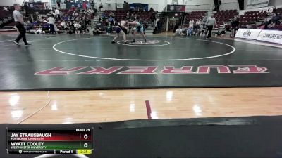 149 lbs Semifinal - Jay Strausbaugh, Fontbonne University vs Wyatt Cooley, Westminster University