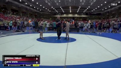 113 lbs Quarterfinal - Zebediah Tibbles, OK vs Curtis White, TX