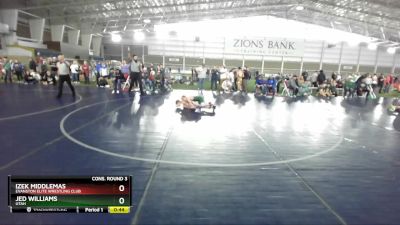 77 lbs Cons. Round 3 - Jed Williams, Utah vs Izek Middlemas, Evanston Elite Wrestling Club