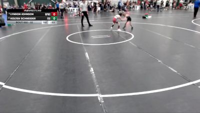 52 lbs Cons. Round 3 - Lyndon Johnson, West Point Wrestling Club vs Kolten Schneider, FoxFit
