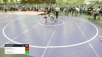 61 lbs Round Of 16 - Brady Sinclair, Willows Wrestling vs Ethan Carter, Fallon Outlaws WC