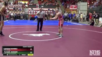 4A 190 lbs Champ. Round 1 - Cayson Ramirez, Wellington vs Tucker Jackson, Clay Center Community