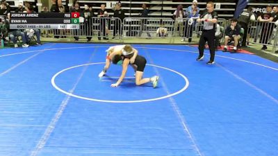 91 lbs Round Of 16 - Jordan Arenz, Pride WC vs Evan Ha, Cordoba Trained