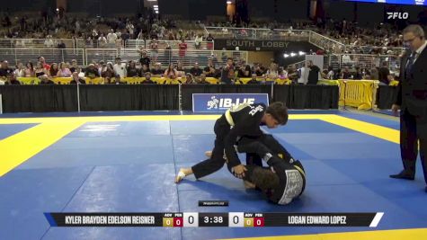 Kyler Brayden Edelson Reisner vs Logan Edward Lopez 2025 Pan Kids Jiu-Jitsu IBJJF Championship