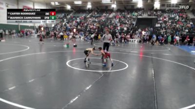 58 lbs Champ. Round 1 - Carter Rodriguez, Shelton Wrestling Club vs Maverick Carruthers, St. Paul Youth Wrestling