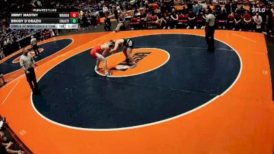 215 lbs Semis & 1st Wrestleback (8 Team) - Jimmy Mastny, Woodstock (Marian) vs Brody D`Orazio, Coal City