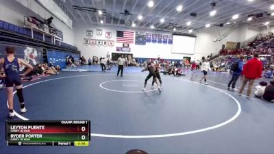 90 lbs Cons. Semi - Leyton Puente, Carey Jr High vs Ryder Porter, Carey Jr High