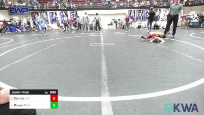 43 lbs Quarterfinal - Case Combs, Cowboy Wrestling Club vs Josiah Rosas 3, OKC Saints Wrestling