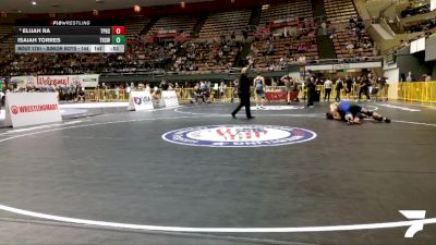 Junior Boys - 144 lbs Cons. Round 3 - Elijah Ra, Torrey Pines High School Wrestling vs Isaiah Torres, Turlock High School Wrestling