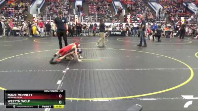 52 lbs Cons. Round 3 - Maize Monnett, Bedford GLWC vs Westyn Wolf, Lakewood WC