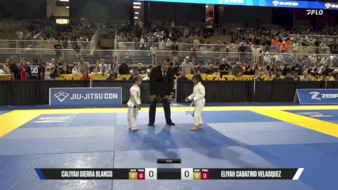 Eliyah Cabatino Velasquez vs Caliyah Sierra Blanco 2025 Pan Kids Jiu-Jitsu IBJJF Championship
