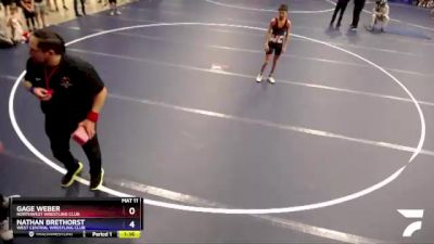 97 lbs Quarterfinal - Gage Weber, Northwest Wrestling Club vs Nathan Brethorst, West Central Wrestling Club