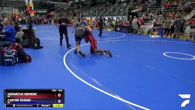 135 lbs Quarterfinal - JaMarcus Siemens, OK vs Carter Rudish, PA