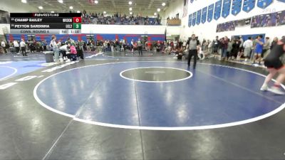 165 lbs Cons. Round 4 - Champ Bailey, West Valley (Spokane) vs Peyton Sardinha, Lakeland 2