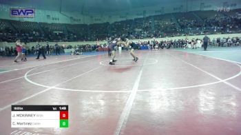 160 lbs Round Of 16 - JORDAN MCKINNEY, Broken Arrow Junior High vs Carlos Martinez, Cashion Wrestling Club