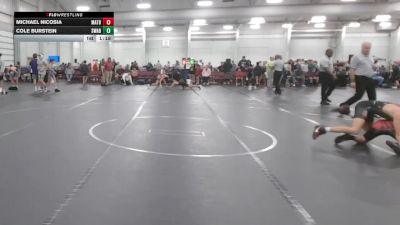 98 lbs Round 6 (10 Team) - Michael Nicosia, Mat Assassins Black vs Cole Burstein, Savage WA Black