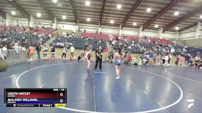 116 lbs Cons. Round 1 - Jadyn Hatley, Alaska vs Baileigh Williams, Nevada