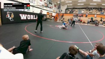98 lbs 3rd Place Match - Sam Frank, Shoshoni Junior High School vs Kaysen Nyberg, Greybull MS