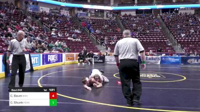 133 lbs Quarterfinal - Camden Baum, Bishop McDevitt vs Colten Shunk, Penns Valley