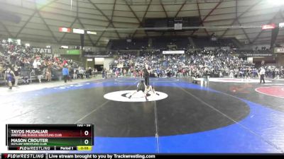 59 lbs Champ. Round 3 - Tayos Mudaliar, Wrestling Rhinos Wrestling Club vs Mason Crouter, Outlaw Wrestling Club