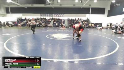 165 lbs Cons. Round 6 - Brian Vaca, Mission Viejo vs Parnel Azor, Warren