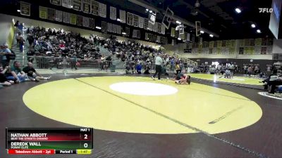 130 lbs Round 2 - Deredk Wall, Poway Elite vs Nathan Abbott, Beat The Streets Oxnard