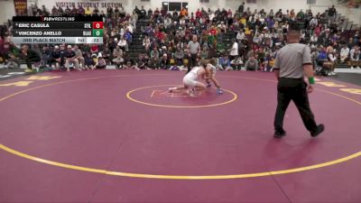 132 lbs 3rd Place Match - Vincenzo Anello, Blair Academy vs Eric Casula, Stillwater