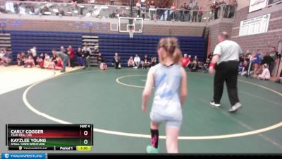 70 lbs Round 2 - Carly Cogger, Team Real Life vs Kayzlee Young, Small Town Wrestling