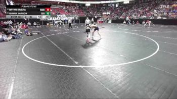 D1-120 lbs Cons. Round 2 - Oliver Larson, River Falls vs Bryan Rivera, Waukesha West