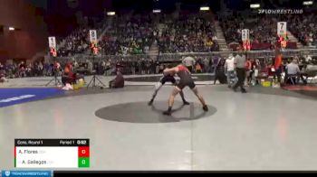 4A-132 lbs Cons. Round 1 - Alex Gallegos, Cheyenne South vs Aidan Flores, Cheyenne Central