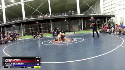 100 lbs Placement Matches (8 Team) - Lauren Watson, Iowa vs Natalie Beaumont, Tennessee