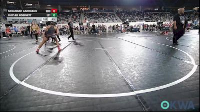 110 lbs Consi Of 8 #1 - Savannah Carrasco, Hurricane Wrestling Academy vs Rhylee Robinett, Little Axe Takedown Club
