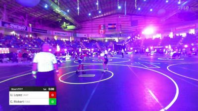 106 lbs Consi Of 16 #2 - Uvaldo Lopez, Unattached vs Cooper Rickart, Fossil Ridge High School