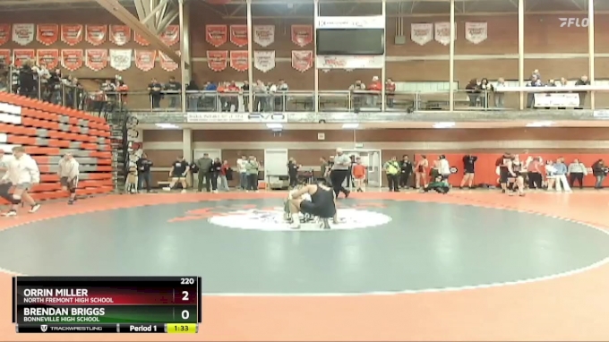 220 lbs Quarterfinal - Brendan Briggs, Bonneville High School vs Orrin ...